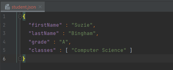 create-json-one-student